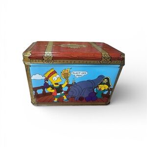 Vintage 1992 Bart Simpson Nestle Butterfinger Tin Coin Bank